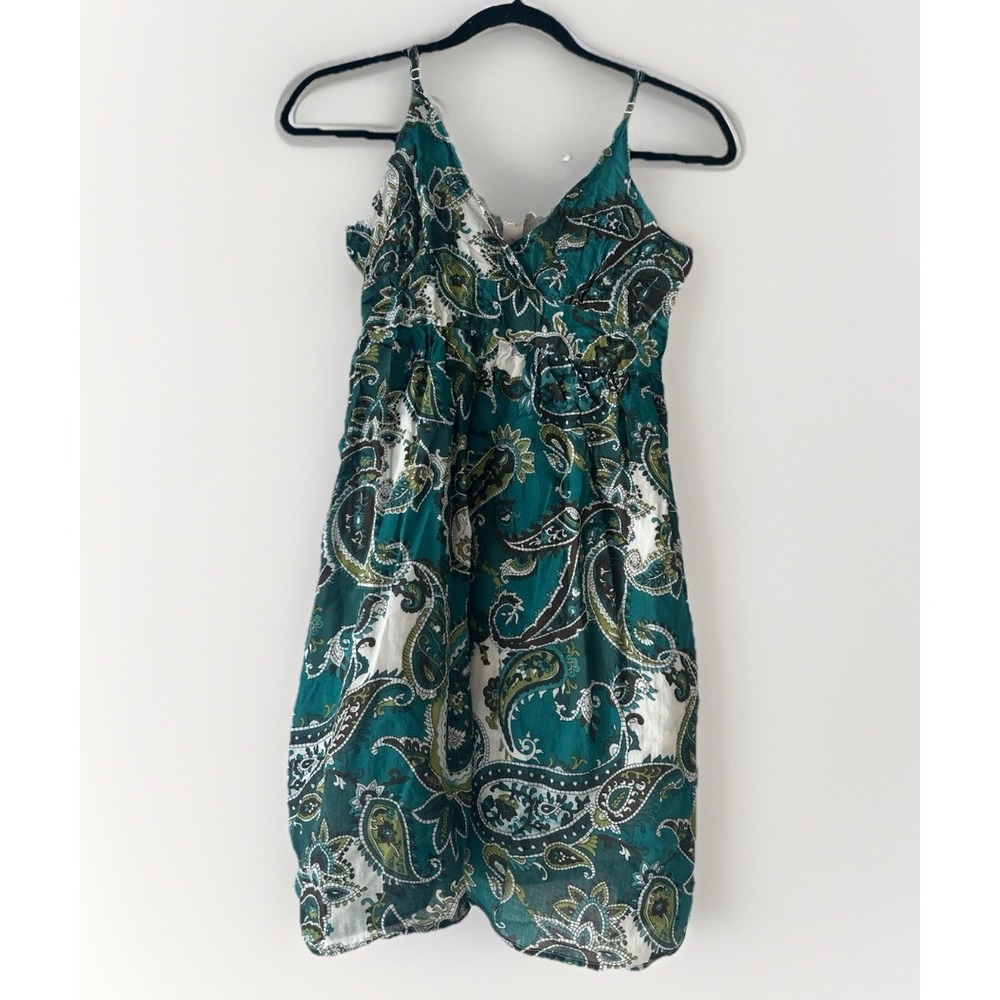 Y2k Wet Seal Babydoll Tank Top Paisley Grunge Size M Lined Fairy Grunge